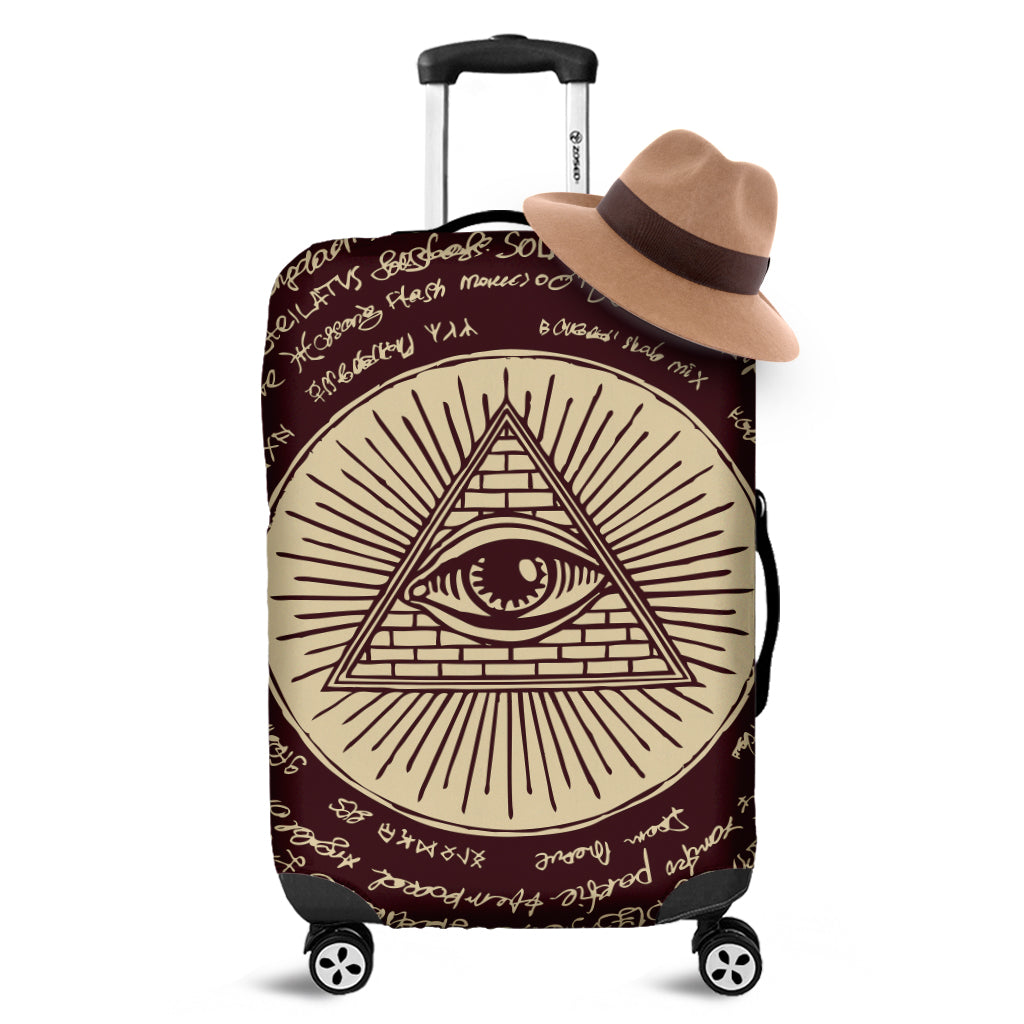 Illuminati Eye of Providence Symbol Print Luggage Cover
