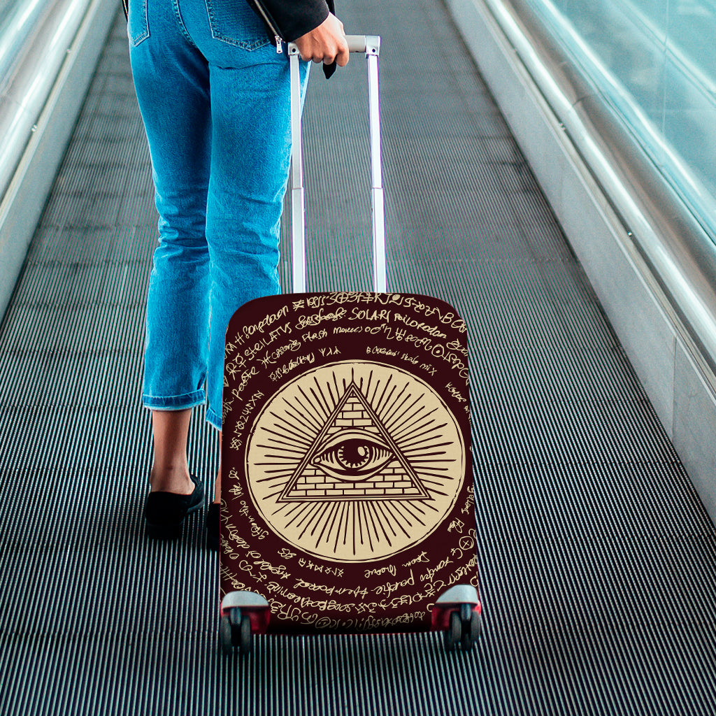 Illuminati Eye of Providence Symbol Print Luggage Cover