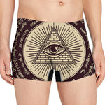 Illuminati Eye of Providence Symbol Print Men's Boxer Briefs