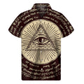Eye of Providence Symbol Print Men's Short Sleeve Shirt