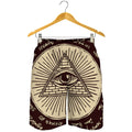 Eye of Providence Symbol Print Men's Shorts