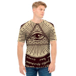 Illuminati Eye of Providence Symbol Print Men's T-Shirt