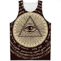 Eye of Providence Symbol Print Men's Tank Top