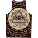 Illuminati Eye of Providence Symbol Print Men's Tank Top