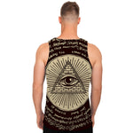 Illuminati Eye of Providence Symbol Print Men's Tank Top