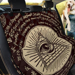 Illuminati Eye of Providence Symbol Print Pet Car Back Seat Cover