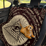 Illuminati Eye of Providence Symbol Print Pet Car Back Seat Cover