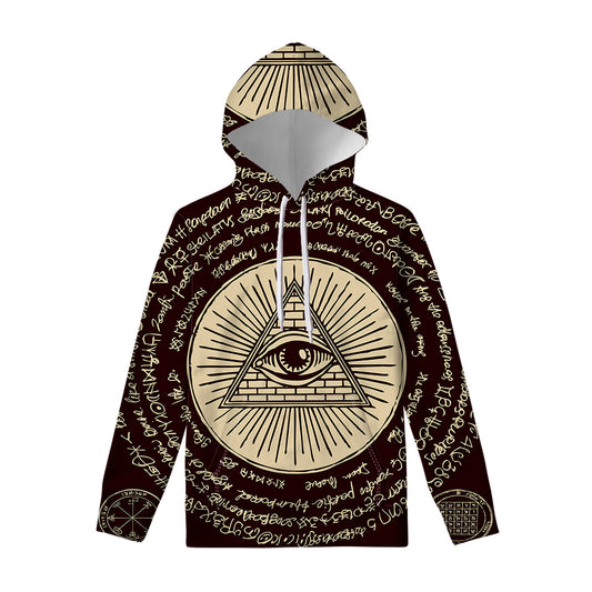 Illuminati Eye of Providence Symbol Print Pullover Hoodie