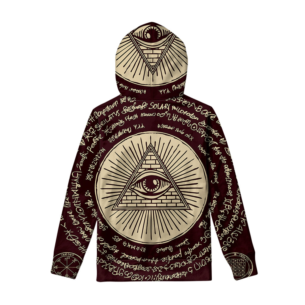 Illuminati Eye of Providence Symbol Print Pullover Hoodie