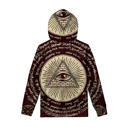 Illuminati Eye of Providence Symbol Print Pullover Hoodie