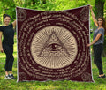Eye of Providence Symbol Print Quilt