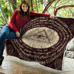 Illuminati Eye of Providence Symbol Print Quilt