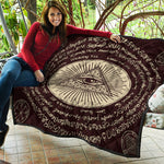 Illuminati Eye of Providence Symbol Print Quilt