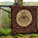 Illuminati Eye of Providence Symbol Print Quilt