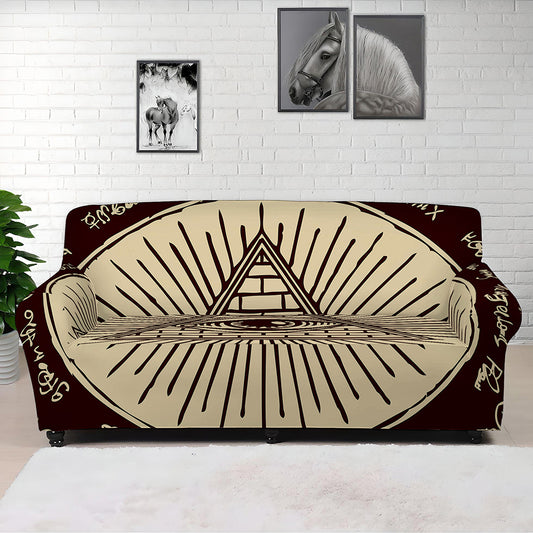 Illuminati Eye of Providence Symbol Print Sofa Cover