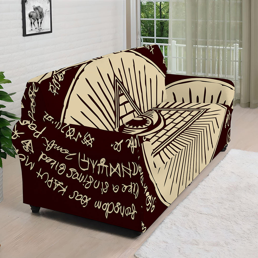 Illuminati Eye of Providence Symbol Print Sofa Cover