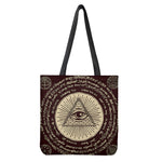 Illuminati Eye of Providence Symbol Print Tote Bag