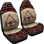 Illuminati Eye of Providence Symbol Print Universal Fit Car Seat Covers