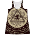Eye of Providence Symbol Print Women's Racerback Tank Top
