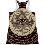 Illuminati Eye of Providence Symbol Print Women's Racerback Tank Top