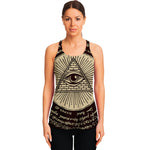 Illuminati Eye of Providence Symbol Print Women's Racerback Tank Top