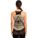 Illuminati Eye of Providence Symbol Print Women's Racerback Tank Top