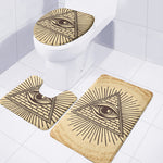 Illuminati Eye Print 3 Piece Bath Mat Set