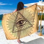 Illuminati Eye Print Beach Sarong Wrap