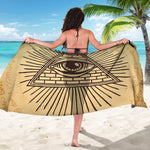 Illuminati Eye Print Beach Sarong Wrap