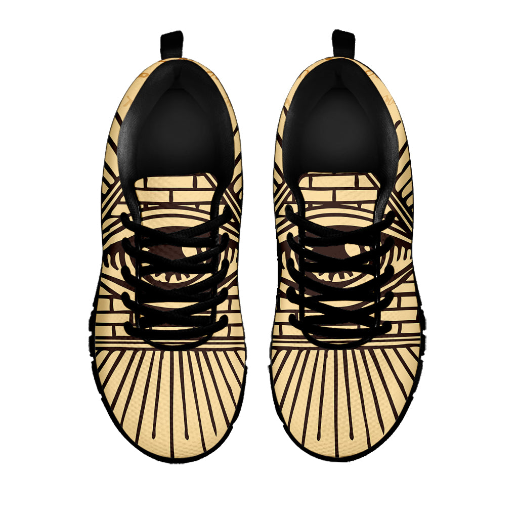 Illuminati Eye Print Black Sneakers