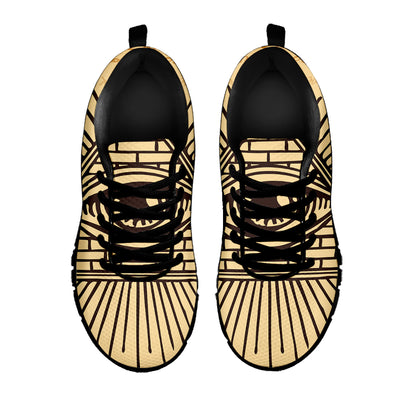 Illuminati Eye Print Black Sneakers