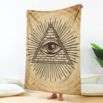 Illuminati Eye Print Blanket