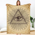 Illuminati Eye Print Blanket