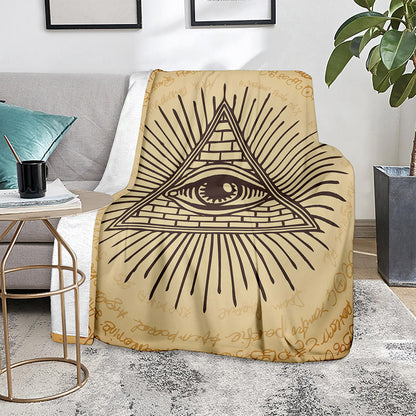 Illuminati Eye Print Blanket