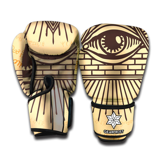 Illuminati Eye Print Boxing Gloves