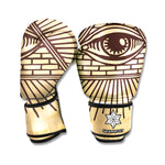 Illuminati Eye Print Boxing Gloves