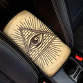 Illuminati Eye Print Car Center Console Cover