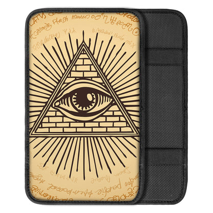 Illuminati Eye Print Car Center Console Cover