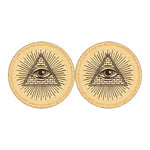 Illuminati Eye Print Car Coasters