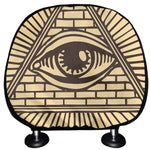 Illuminati Eye Print Car Headrest Covers