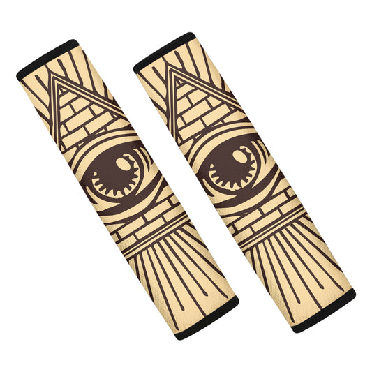 Illuminati Eye Print Car Seat Belt Covers