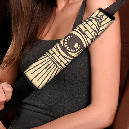 Illuminati Eye Print Car Seat Belt Covers