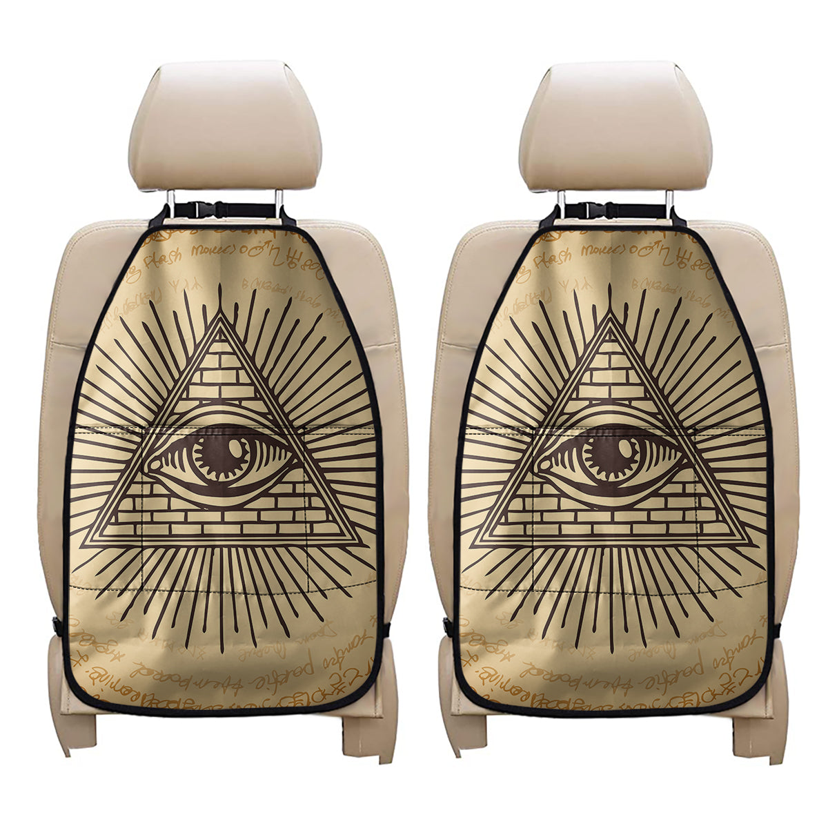 Illuminati Eye Print Car Seat Organizers