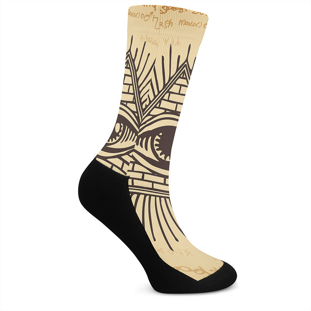 Illuminati Eye Print Crew Socks
