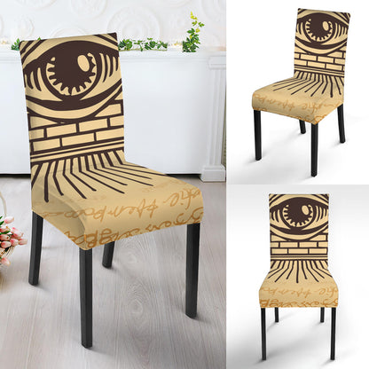 Illuminati Eye Print Dining Chair Slipcover