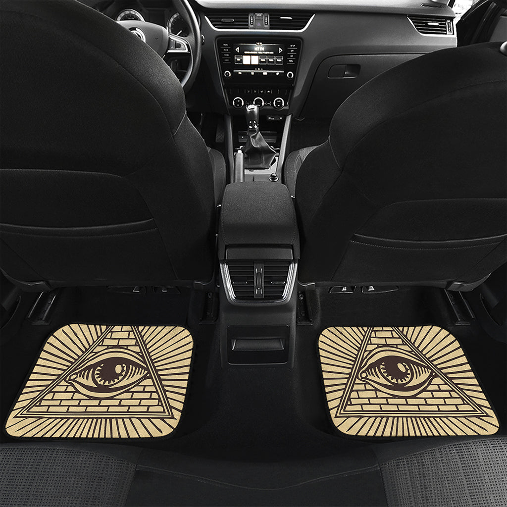 Illuminati Eye Print Front and Back Car Floor Mats