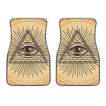 Illuminati Eye Print Front Car Floor Mats