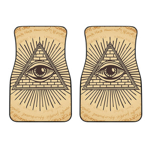 Illuminati Eye Print Front Car Floor Mats