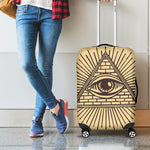 Illuminati Eye Print Luggage Cover