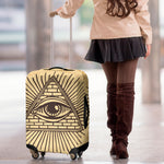 Illuminati Eye Print Luggage Cover